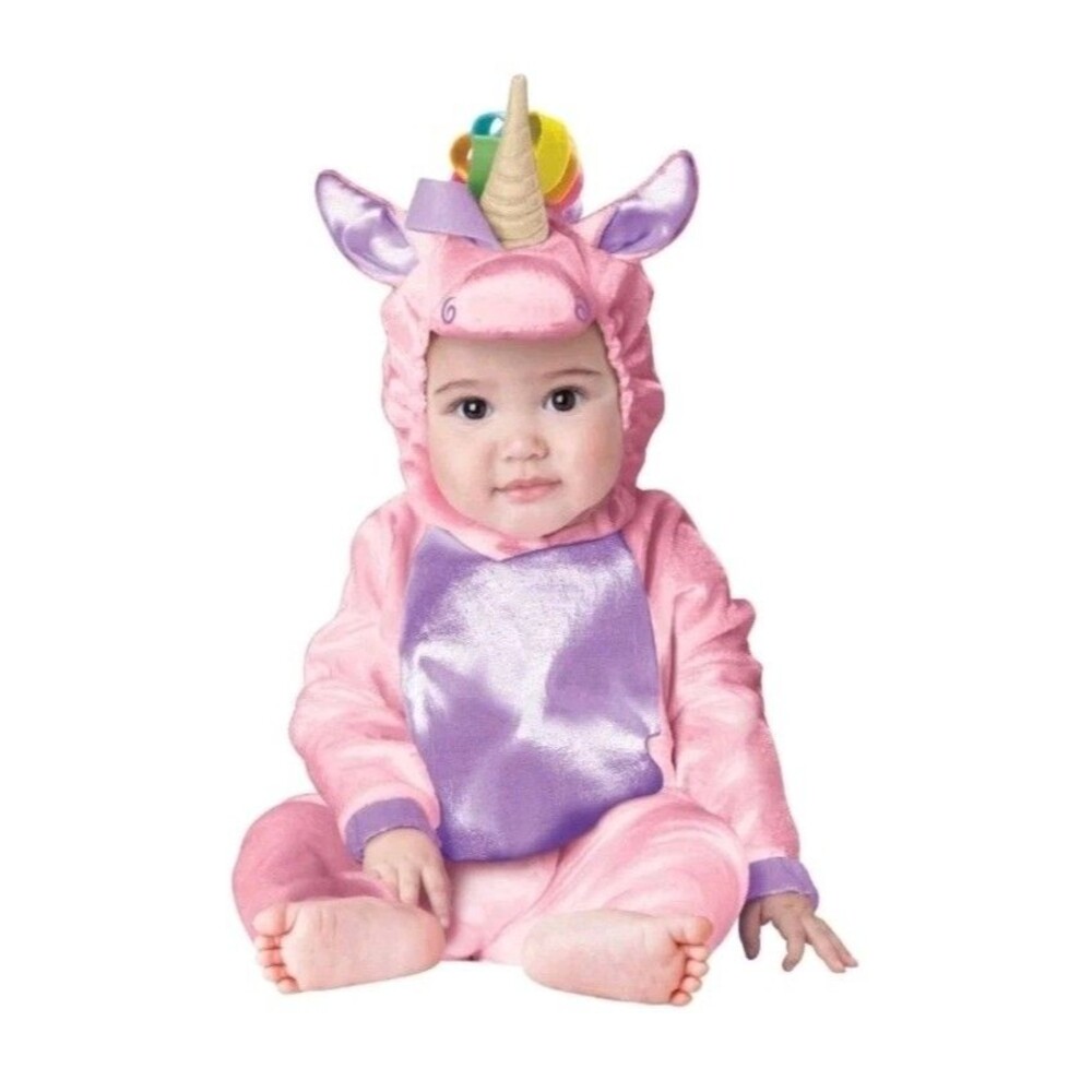 Little Pink Unicorn Costume Baby Infant 6-12mo Outfit Halloween